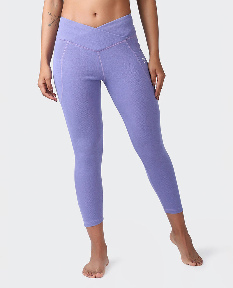 Ribbed Criss Cross Leggings Very Peri