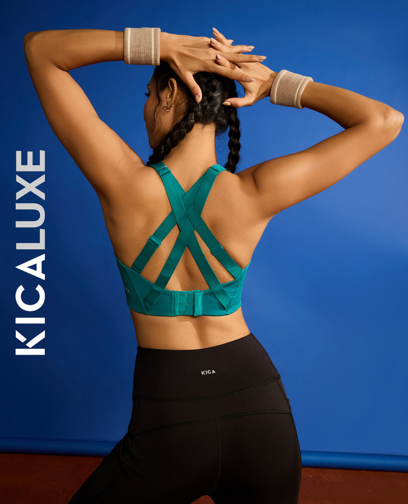 Luxe Limitless High-Impact Full Coverage Sports Bra Green